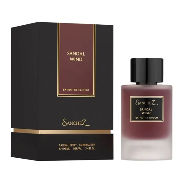 بسته بندی ادکلن یونیسکس سانچز صندل ویند (Sanchez Sandal Wind) با طراحی شیک